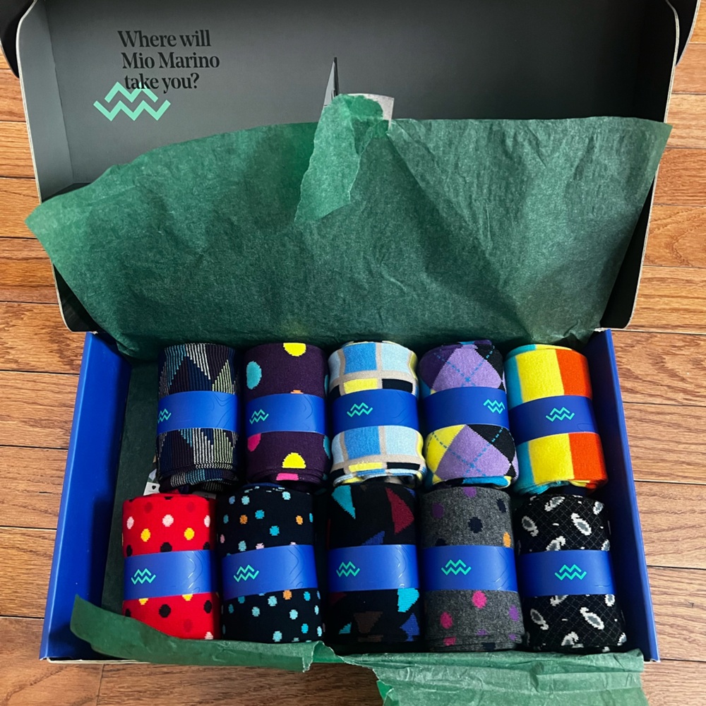 Mio Marino Men's Vibrant Patterned Socks Set